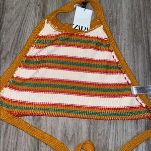 This multi colored half top is from Zara! Size- Medium